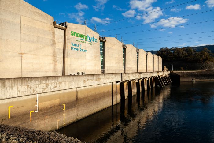 Image of Sunlit Tumut three power station, part of the Snowy Hydroelectric Scheme in Talbingo in the South East and Tablelands region