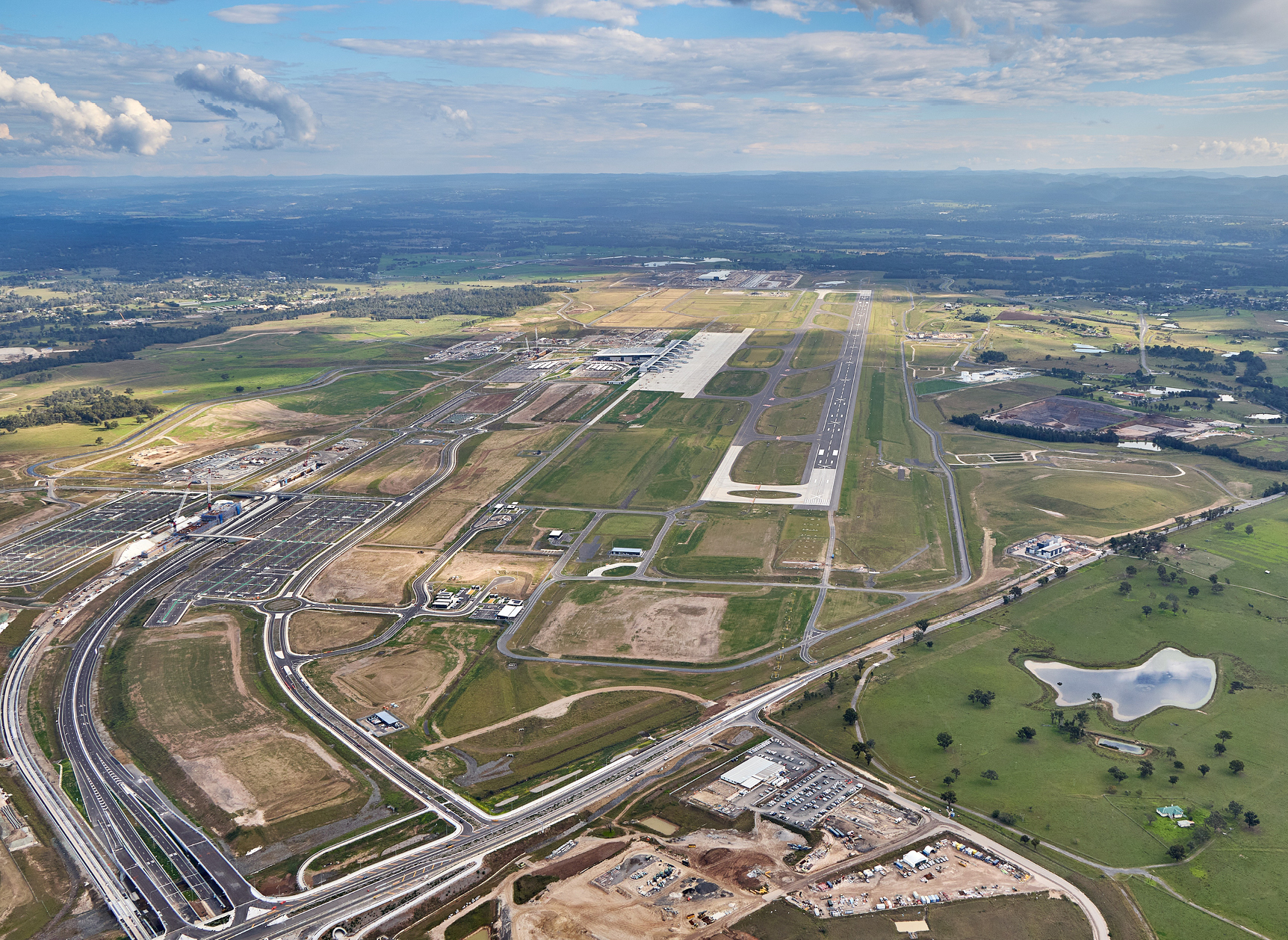 An aerial view of the Western Sydney International Airport