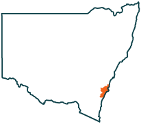 A map of New South Wales highlighting the Illawarra-Shoalhaven region.